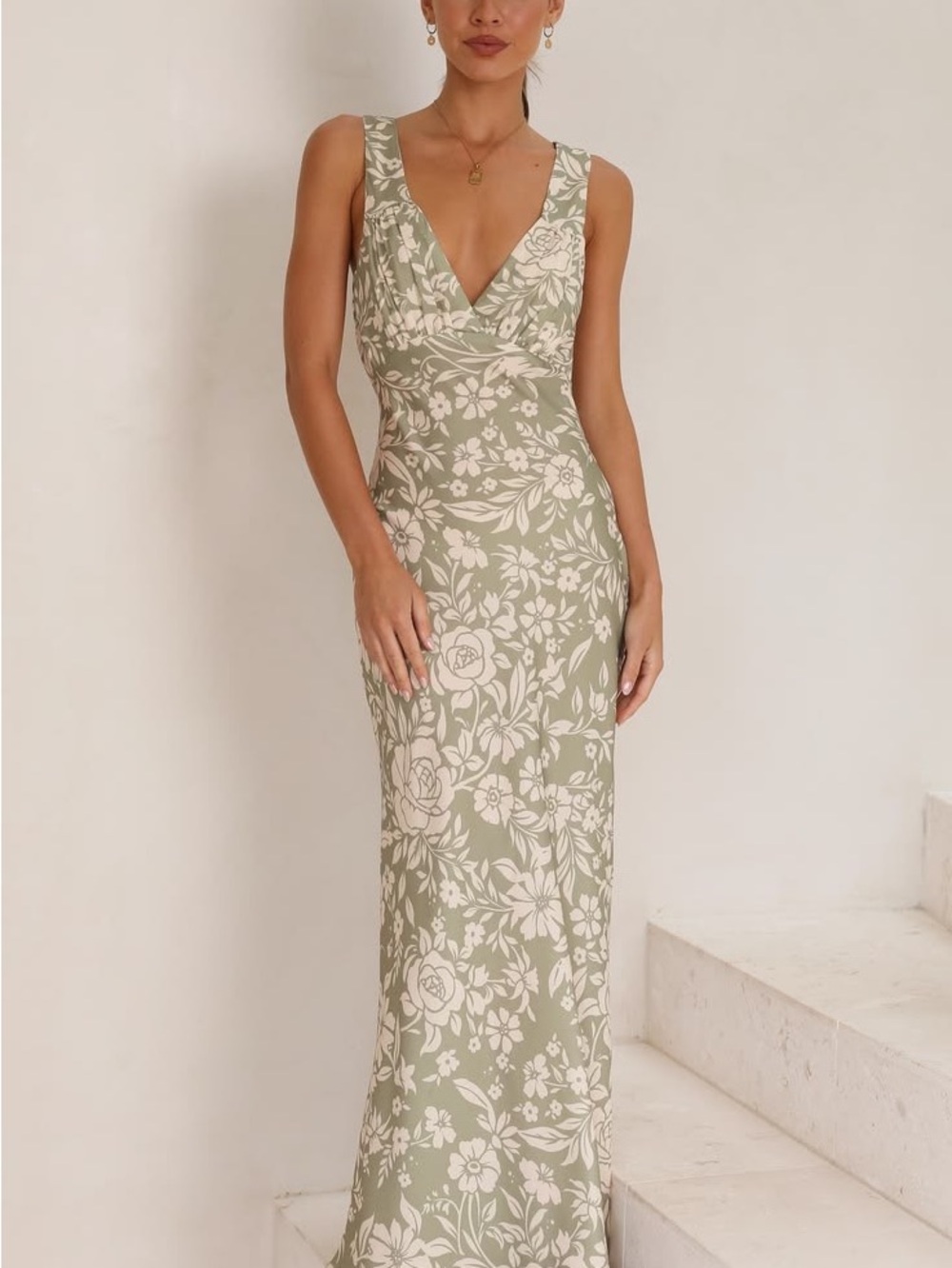 Rubie Maxi Dress - green floral